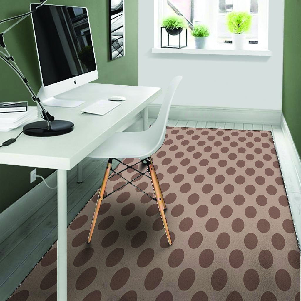 Brown Polka Dot Floor Mat-grizzshop