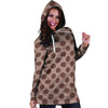 Brown Polka Dot Hoodie Dress-grizzshop