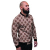 Brown Polka Dot Men's Bomber Jacket-grizzshop