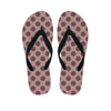 Brown Polka Dot Men's Flip Flops-grizzshop