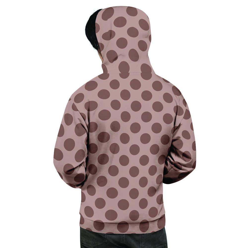 Brown Polka Dot Men's Hoodie-grizzshop