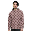 Brown Polka Dot Men's Hoodie-grizzshop