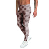 Brown Polka Dot Men's Leggings-grizzshop