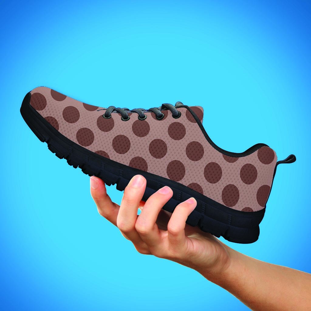 Brown Polka Dot Men's Sneakers-grizzshop