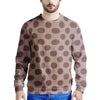 Brown Polka Dot Men's Sweatshirt-grizzshop