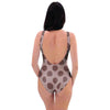 Brown Polka Dot One Piece Swimsuite-grizzshop