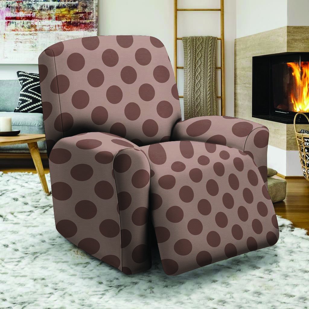 Brown Polka Dot Recliner Cover-grizzshop