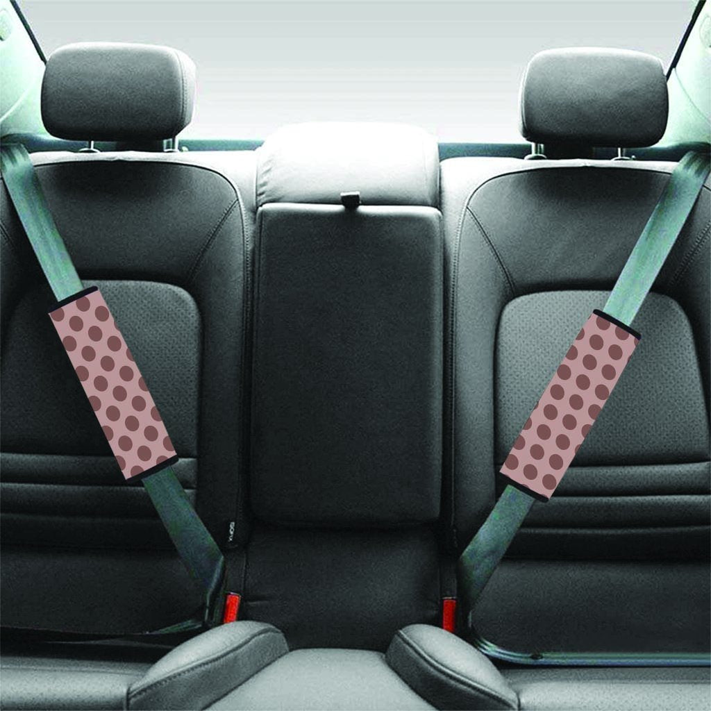 Brown Polka Dot Seat Belt Cover-grizzshop