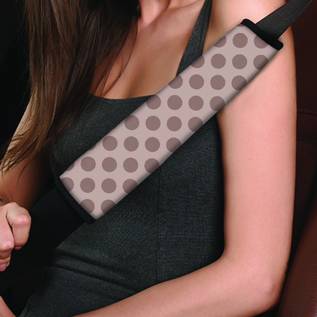 Brown Polka Dot Seat Belt Cover-grizzshop