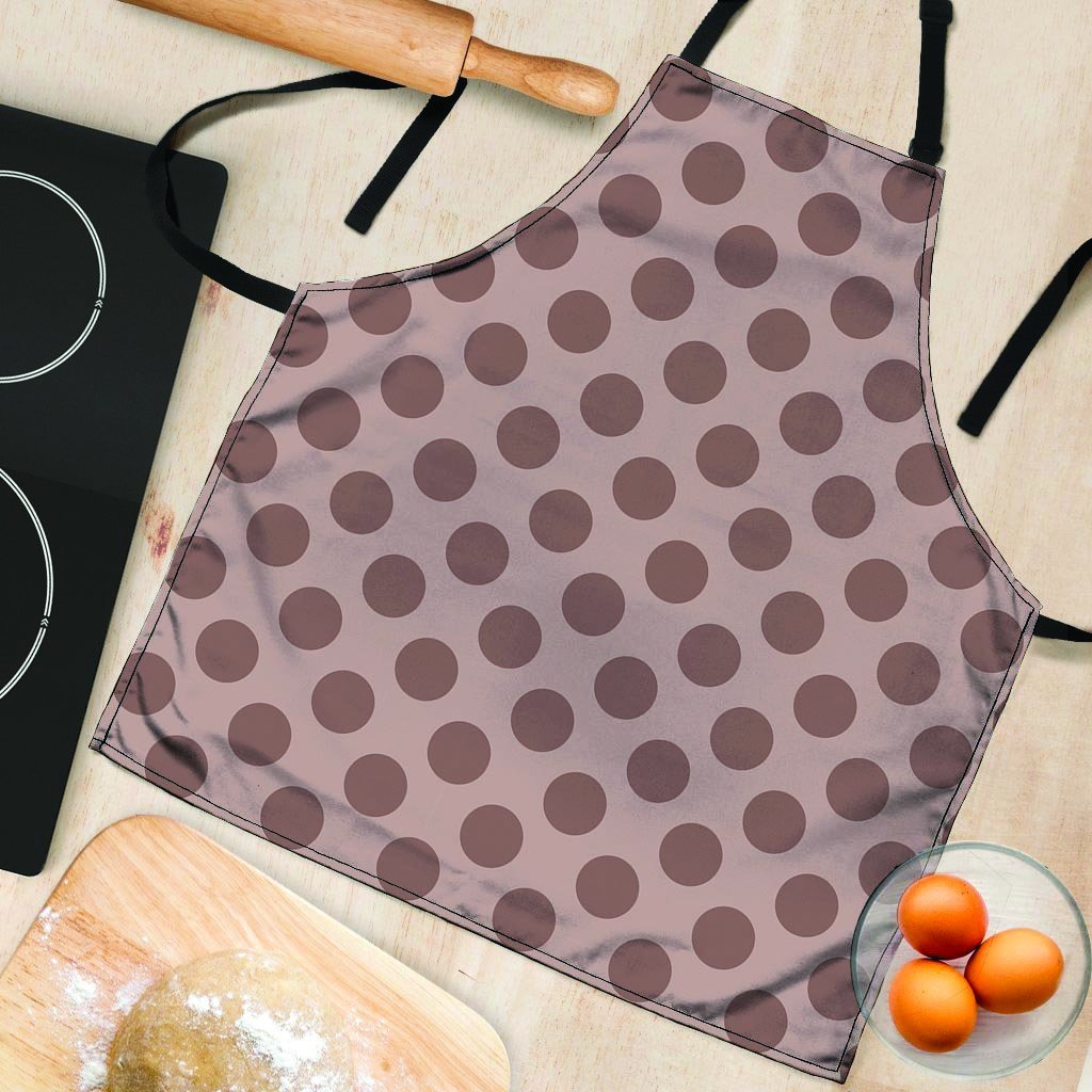 Brown Polka Dot Women's Apron-grizzshop