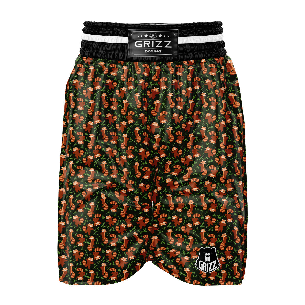 Brown Raccoon Cartoon Cute Print Pattern Boxing Shorts-grizzshop