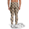 Brown Scorpion Print Pattern Men's Leggings-grizzshop