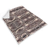 Brown Snakeskin Python Skin Pattern Print Throw Blanket-grizzshop