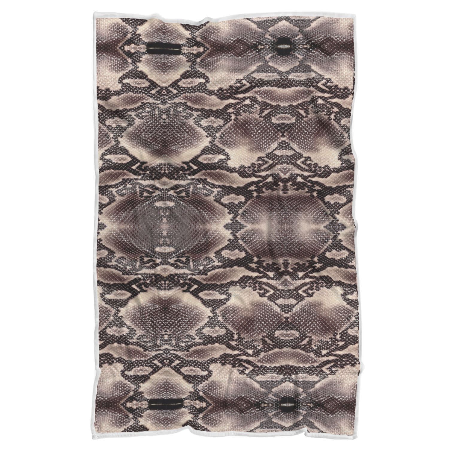 Brown Snakeskin Python Skin Pattern Print Throw Blanket-grizzshop