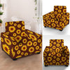 Brown Sunflower Armchair Cover-grizzshop