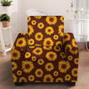 Brown Sunflower Armchair Cover-grizzshop