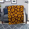 Brown Sunflower Blanket-grizzshop