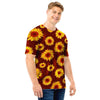 Brown Sunflower Men T Shirt-grizzshop