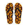 Brown Sunflower Men's Flip Flops-grizzshop