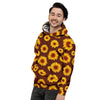 Brown Sunflower Men's Hoodie-grizzshop