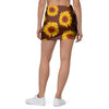 Brown Sunflower Mini Skirt-grizzshop