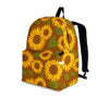 Brown Sunflower Print Backpack-grizzshop