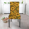 Brown Sunflower Print Chair Cover-grizzshop