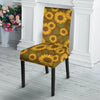 Brown Sunflower Print Chair Cover-grizzshop