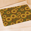 Brown Sunflower Print Door Mat-grizzshop