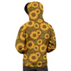 Brown Sunflower Print Men's Hoodie-grizzshop