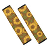 Brown Sunflower Print Seat Belt Cover-grizzshop