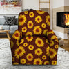 Brown Sunflower Recliner Cover-grizzshop