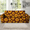 Brown Sunflower Sofa Cover-grizzshop