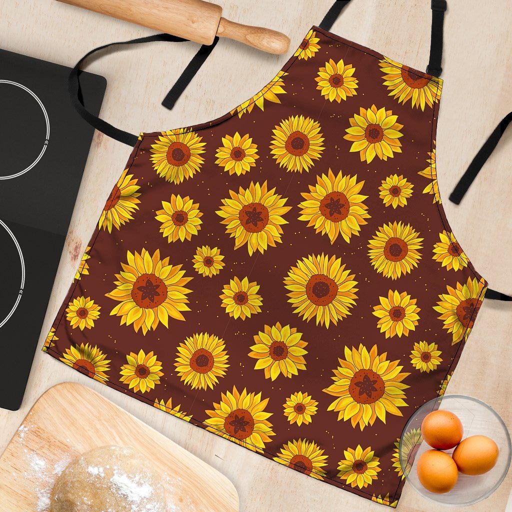 Brown Sunflower Women's Apron-grizzshop