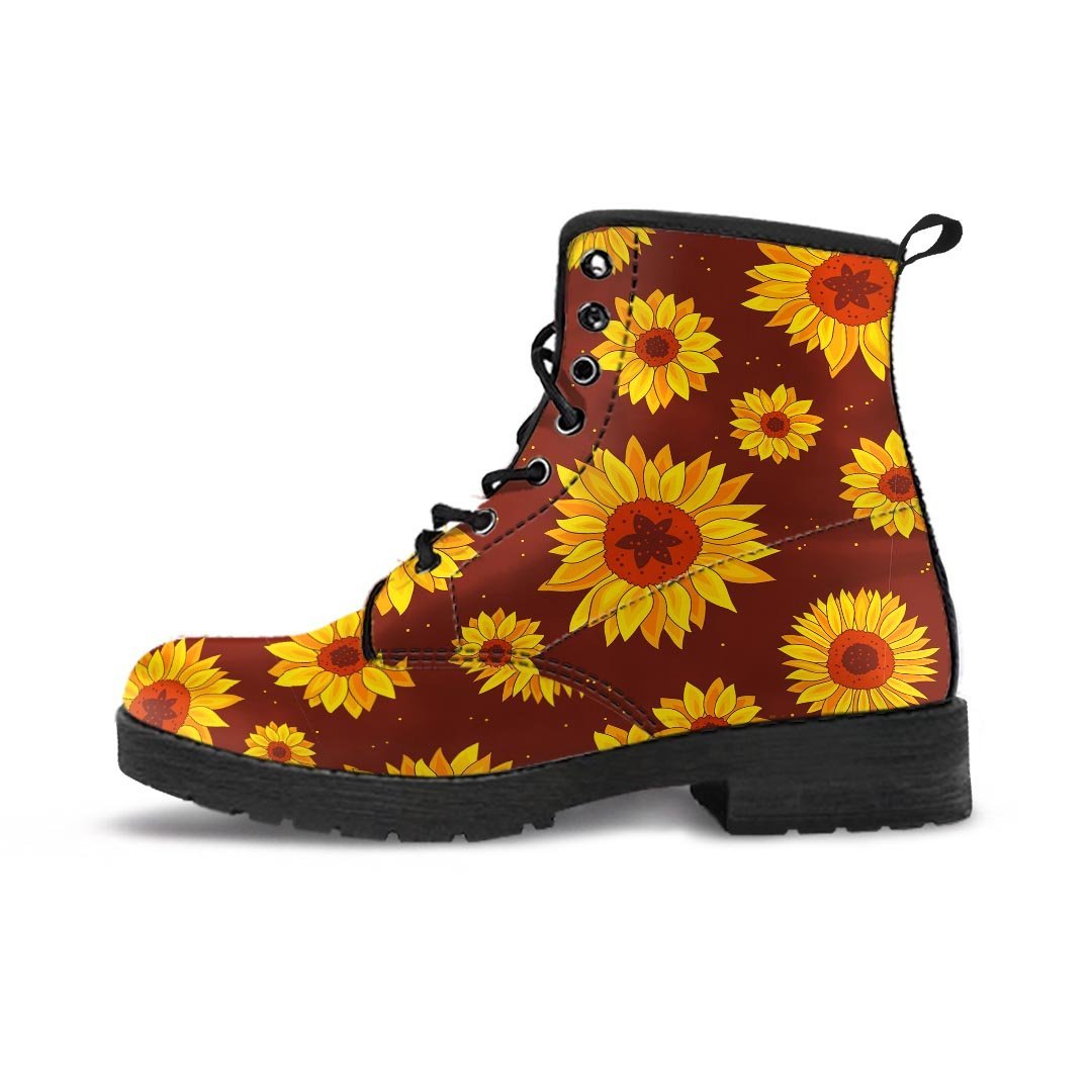 Brown Sunflower Women's Boots-grizzshop