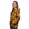 Brown Sunflower Women's Hoodie-grizzshop