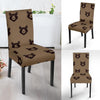 Brown Teddy Bear Pattern Print Chair Cover-grizzshop