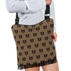 Brown Teddy Bear Pattern Print Crossbody Bags-grizzshop