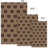 Brown Teddy Bear Pattern Print Floor Mat-grizzshop