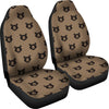 Brown Teddy Bear Pattern Print Universal Fit Car Seat Cover-grizzshop