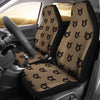 Brown Teddy Bear Pattern Print Universal Fit Car Seat Cover-grizzshop