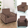 Brown Tiny Polka Dot Armchair Cover-grizzshop