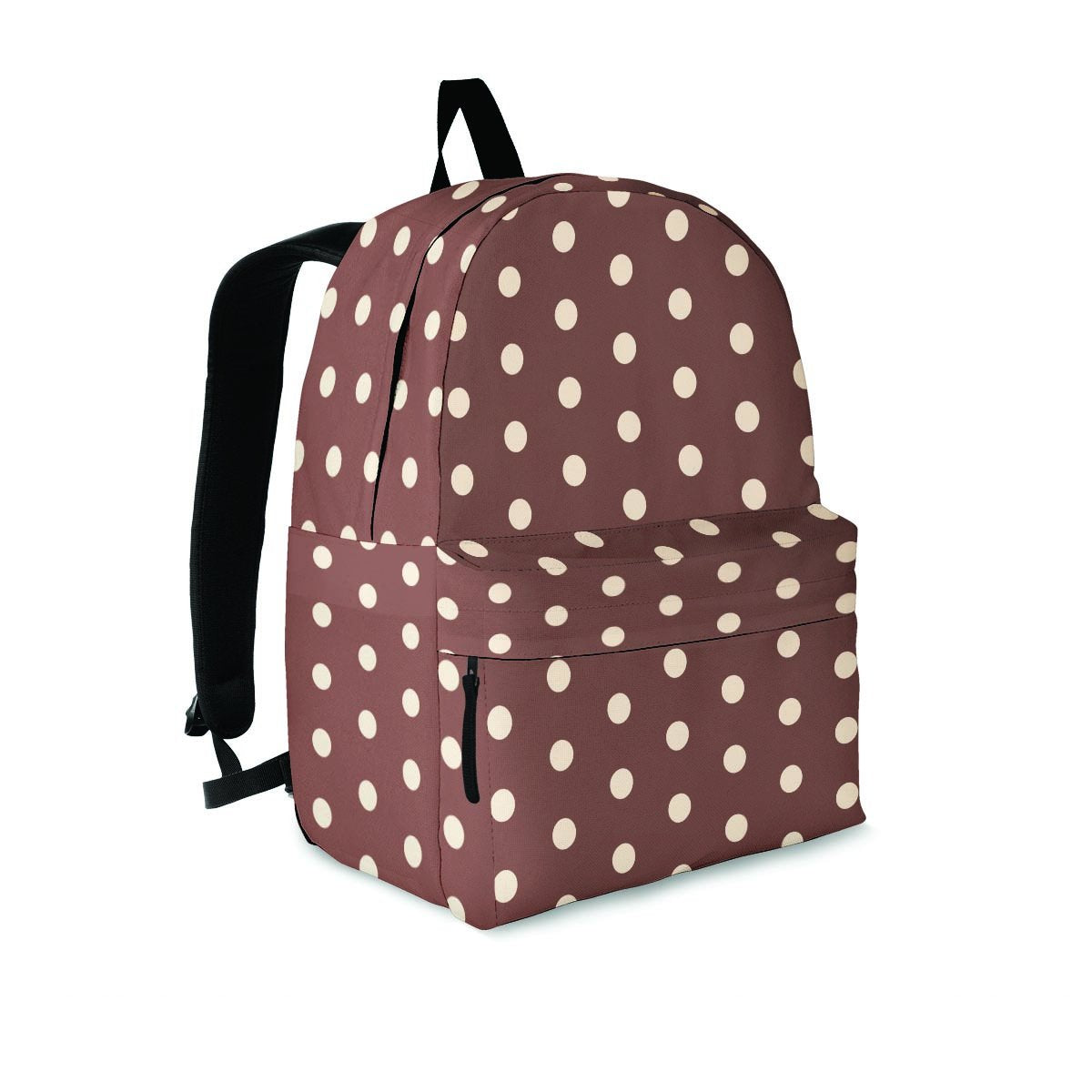 Brown Tiny Polka Dot Backpack-grizzshop