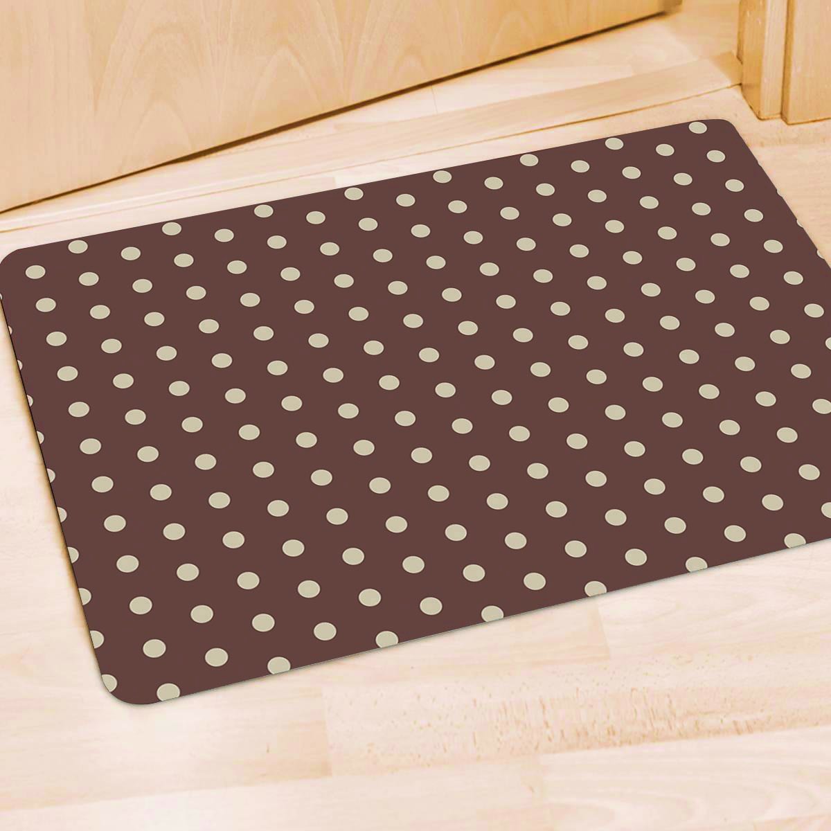 Brown Tiny Polka Dot Door Mat-grizzshop