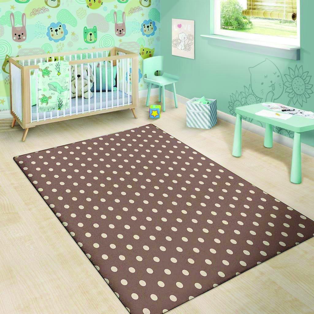 Brown Tiny Polka Dot Floor Mat-grizzshop