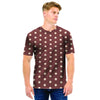 Brown Tiny Polka Dot Men T Shirt-grizzshop