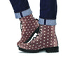 Brown Tiny Polka Dot Men's Boots-grizzshop