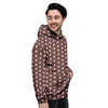 Brown Tiny Polka Dot Men's Hoodie-grizzshop