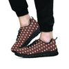 Brown Tiny Polka Dot Men's Sneakers-grizzshop