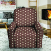 Brown Tiny Polka Dot Recliner Cover-grizzshop